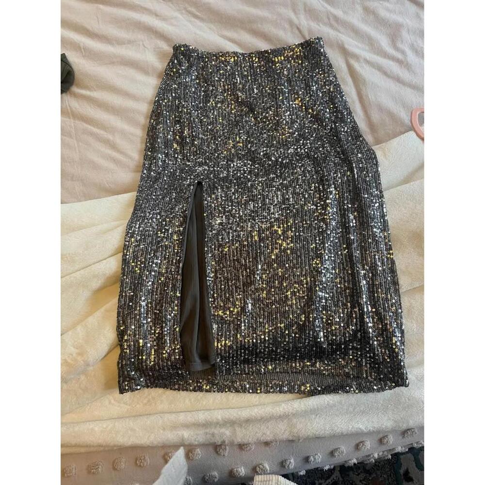 Glamorous Sequined Midi Skirt by William B